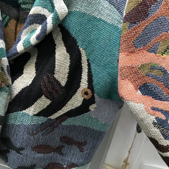 Vintage Funky, Aquatic Knit Jacket. USA made - Picture 4 of 6